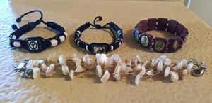 Bracelets, 4 pcs, variety